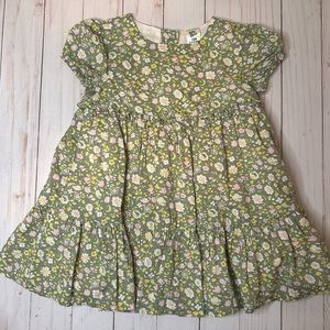 Baby bgosh green w/pink flower dress 18M. A very nice dress.